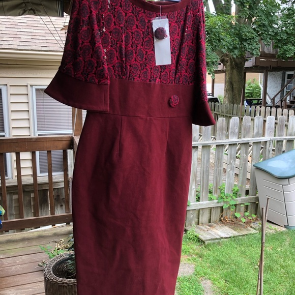 Tatyana Lace top wiggle dress XL BNWT - Picture 8 of 9